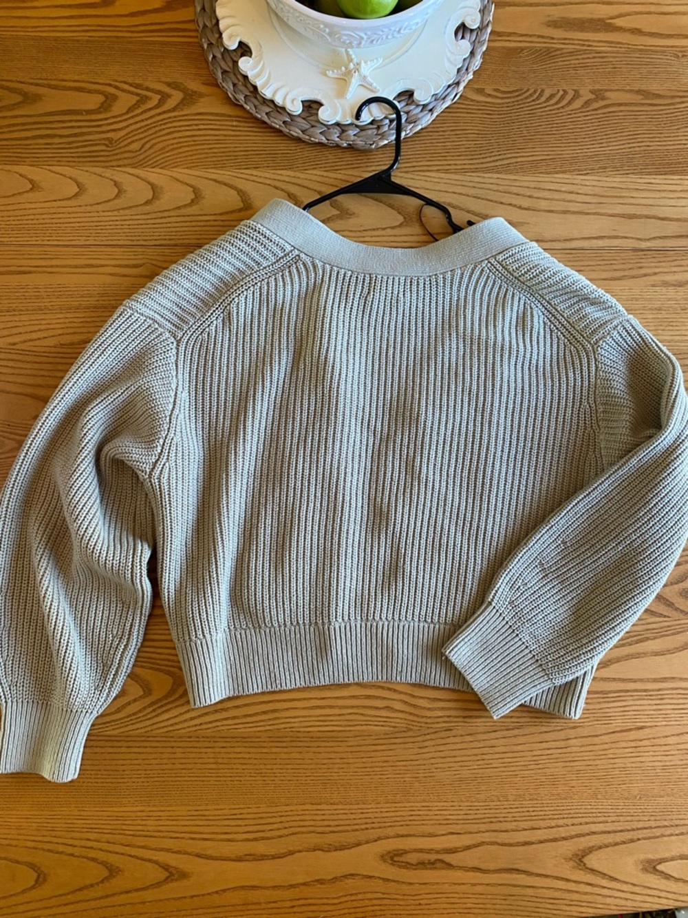 H&M Light Beige Ribbed Button Cardigan - Picture 4 of 7